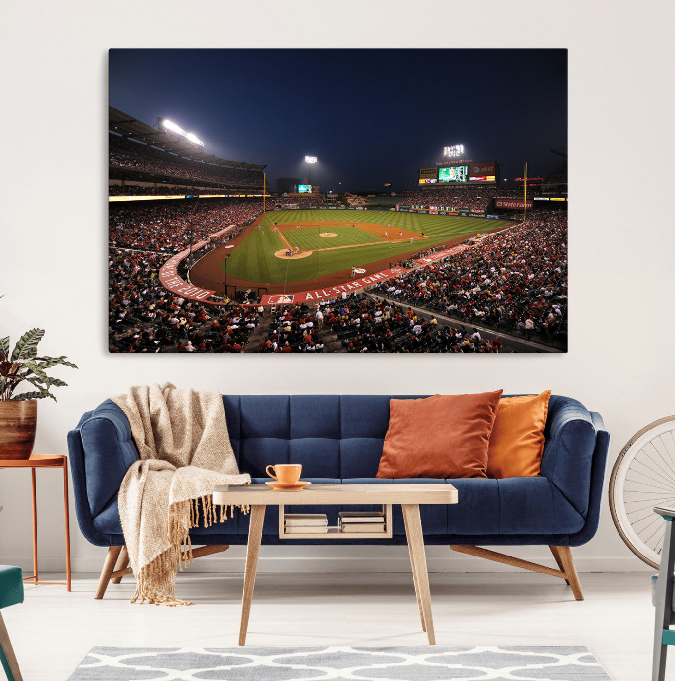 88896-MGV-CV-36X24-Los Angeles Angels Baseball Team Print - Anaheim Angel Stadium Wall Art Canvas Print