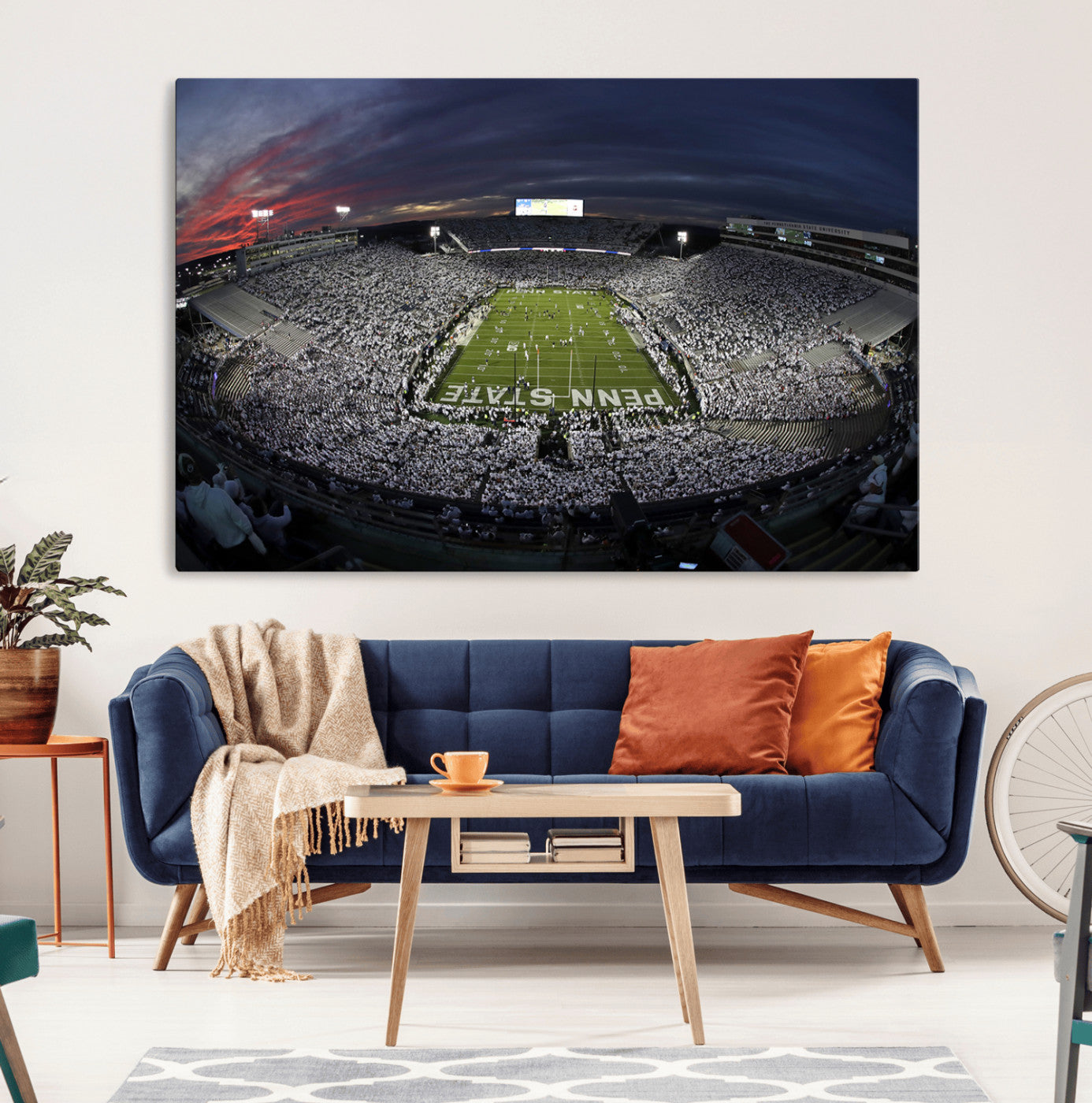 59877-MGV-CV-36X24-Penn State University Nittany Lions Football Team Print - University Park Beaver Stadium Wall Art