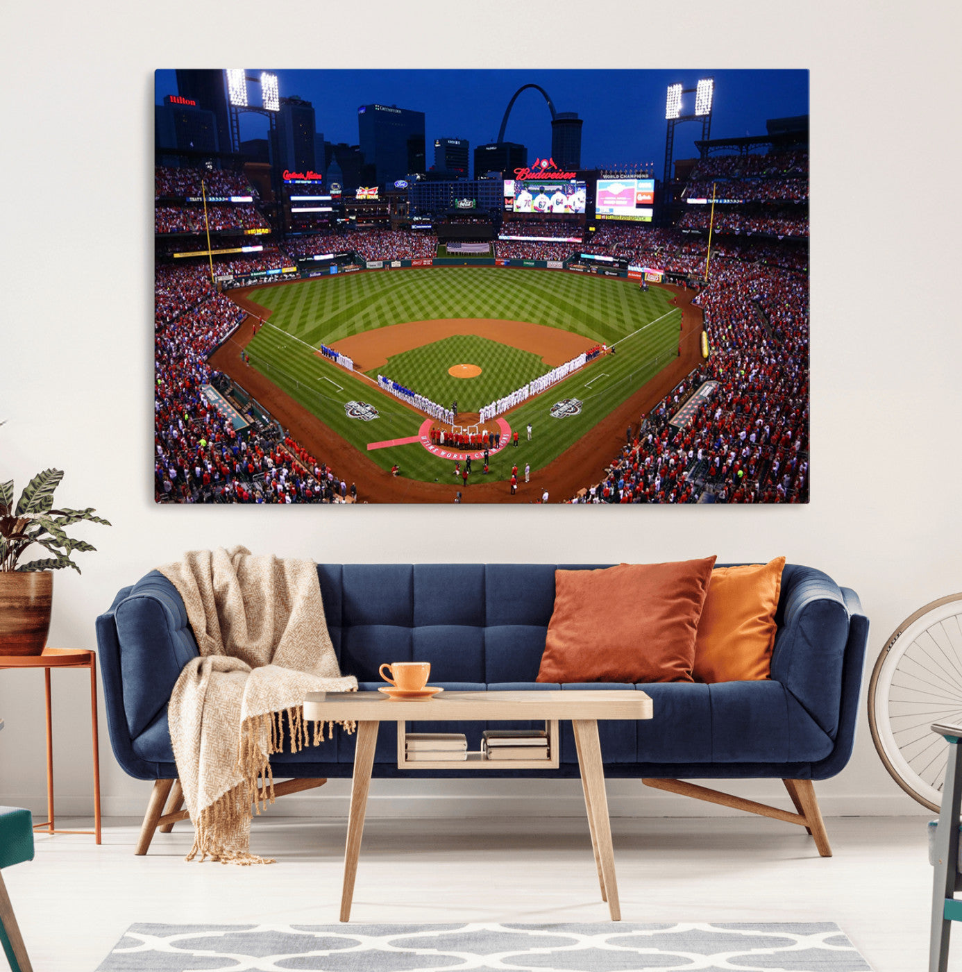11925-MGV-CV-36X24-St. Louis Cardinals Baseball Team Print - Busch Stadium Wall Art Canvas Print