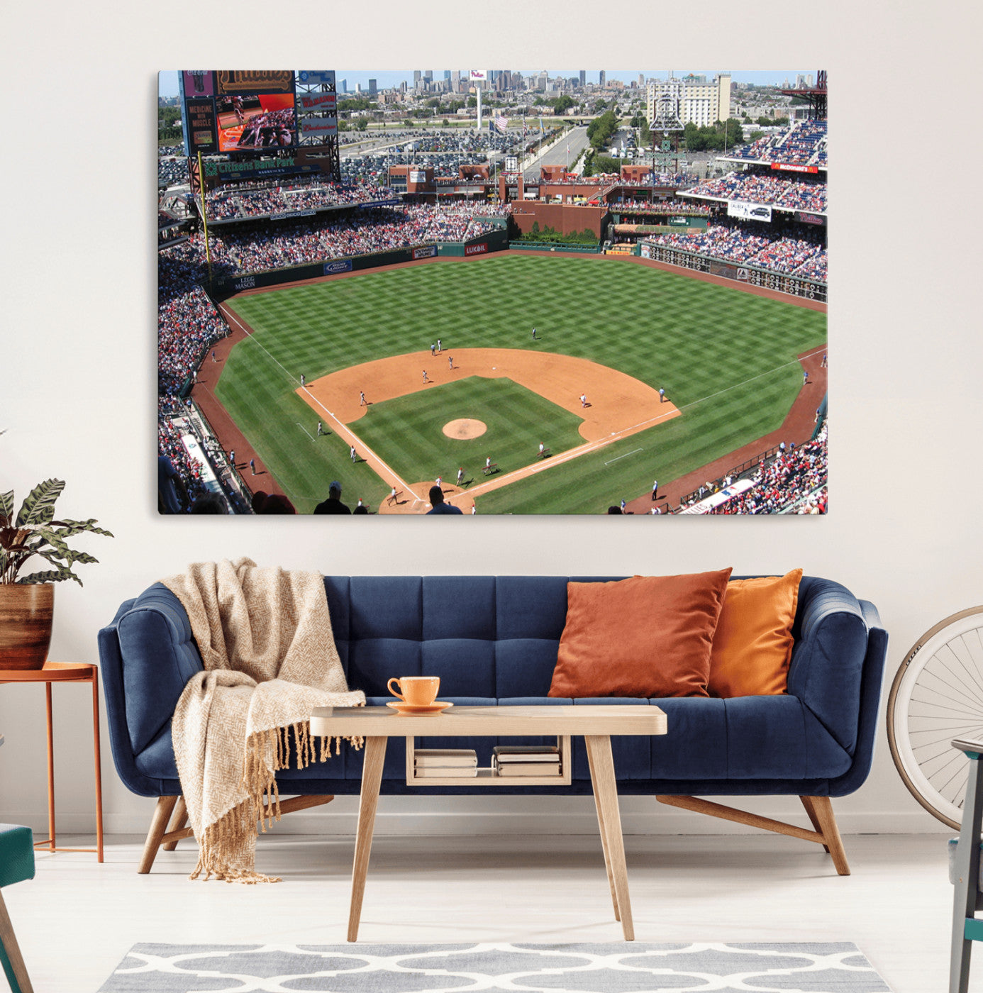 85755-MGV-CV-36X24-Philadelphia Phillies Baseball Team Print - Philadelphia Citizens Bank Park Stadium Wall Art Canvas