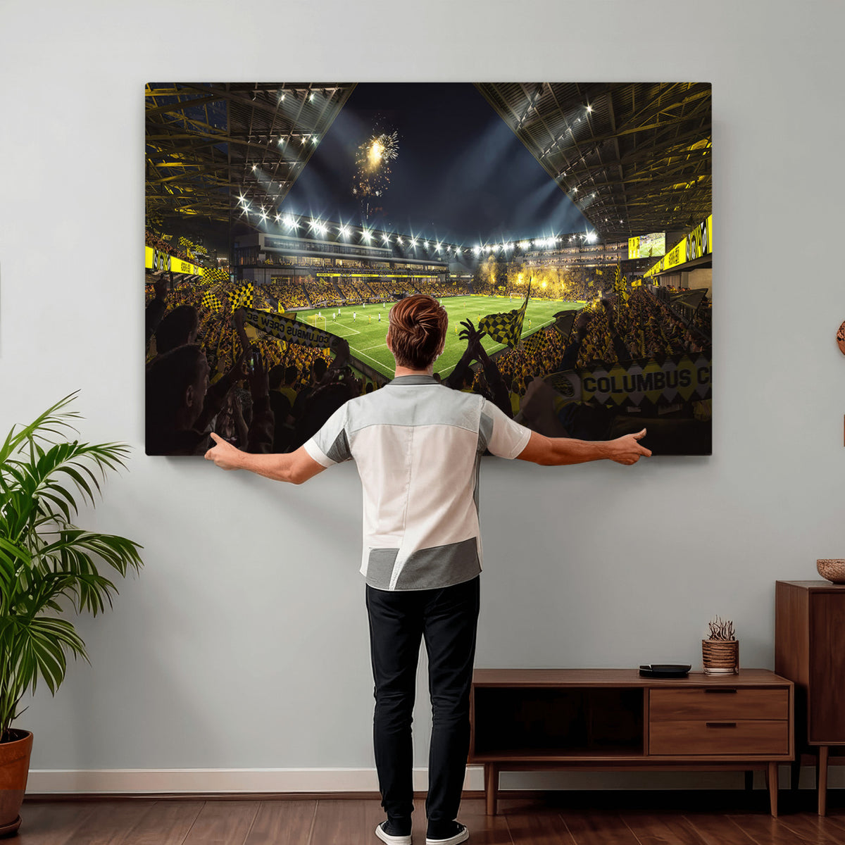 51122-MGV-CV-36X24 - Columbus Crew Soccer Team Print - Columbus Crew Stadium Wall Art Canvas Print