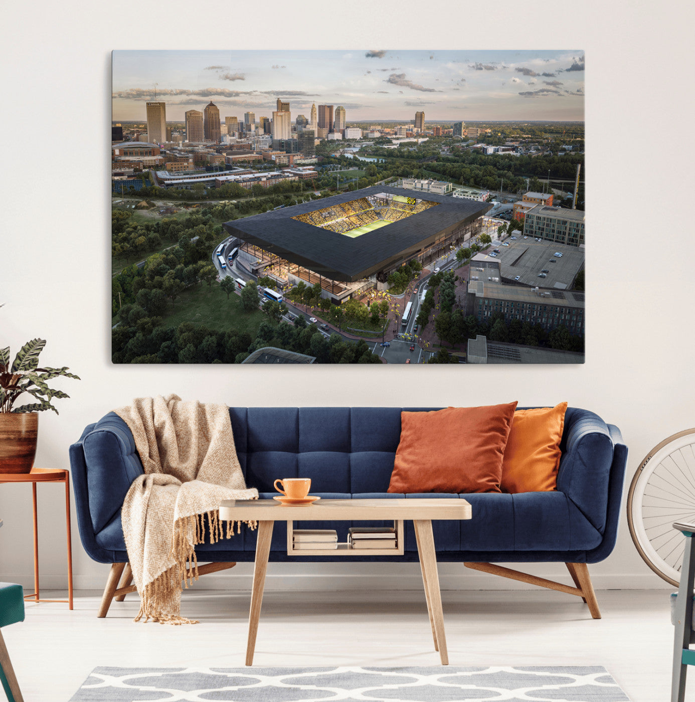 90971-MGV-CV-36X24-Columbus Crew Soccer Team Print - Columbus Crew Stadium Wall Art, Columbus Crew Soccer Wall Art