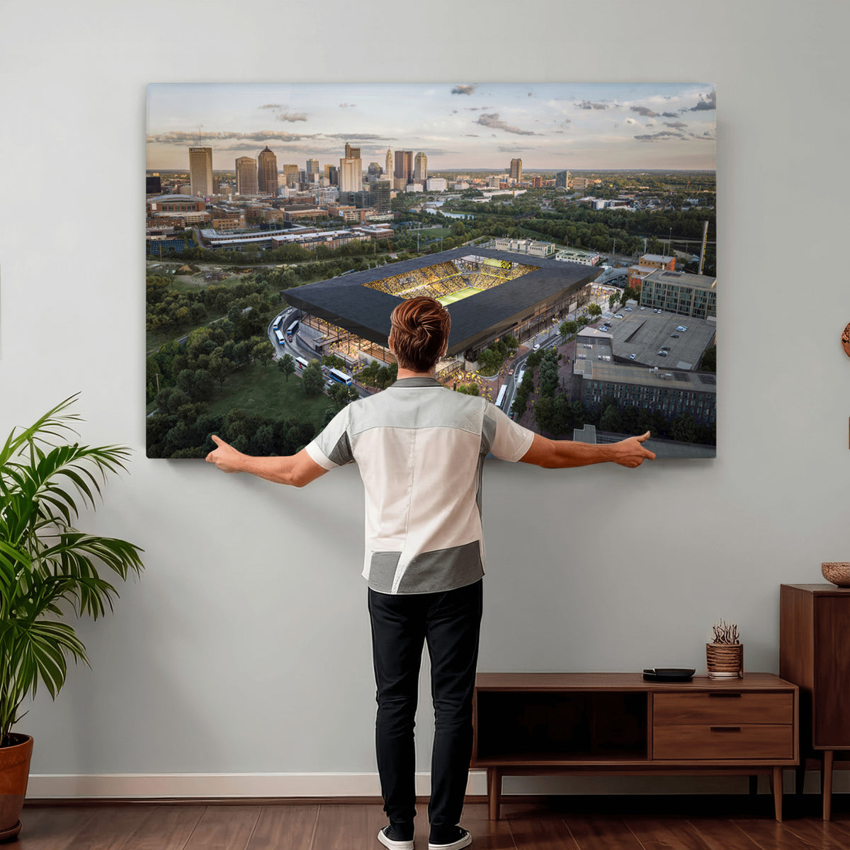 90971-MGV-CV-36X24 - Columbus Crew Soccer Team Print - Columbus Crew Stadium Wall Art, Columbus Crew Soccer Wall Art