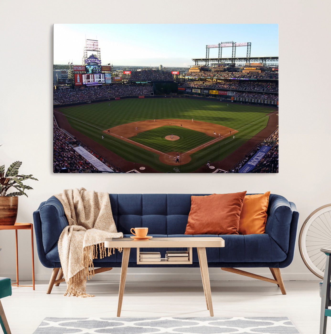 MGV-CV-36X24 - Colorado Rockies Coors Field Wall Art Canvas Print - MLB Baseball Stadium