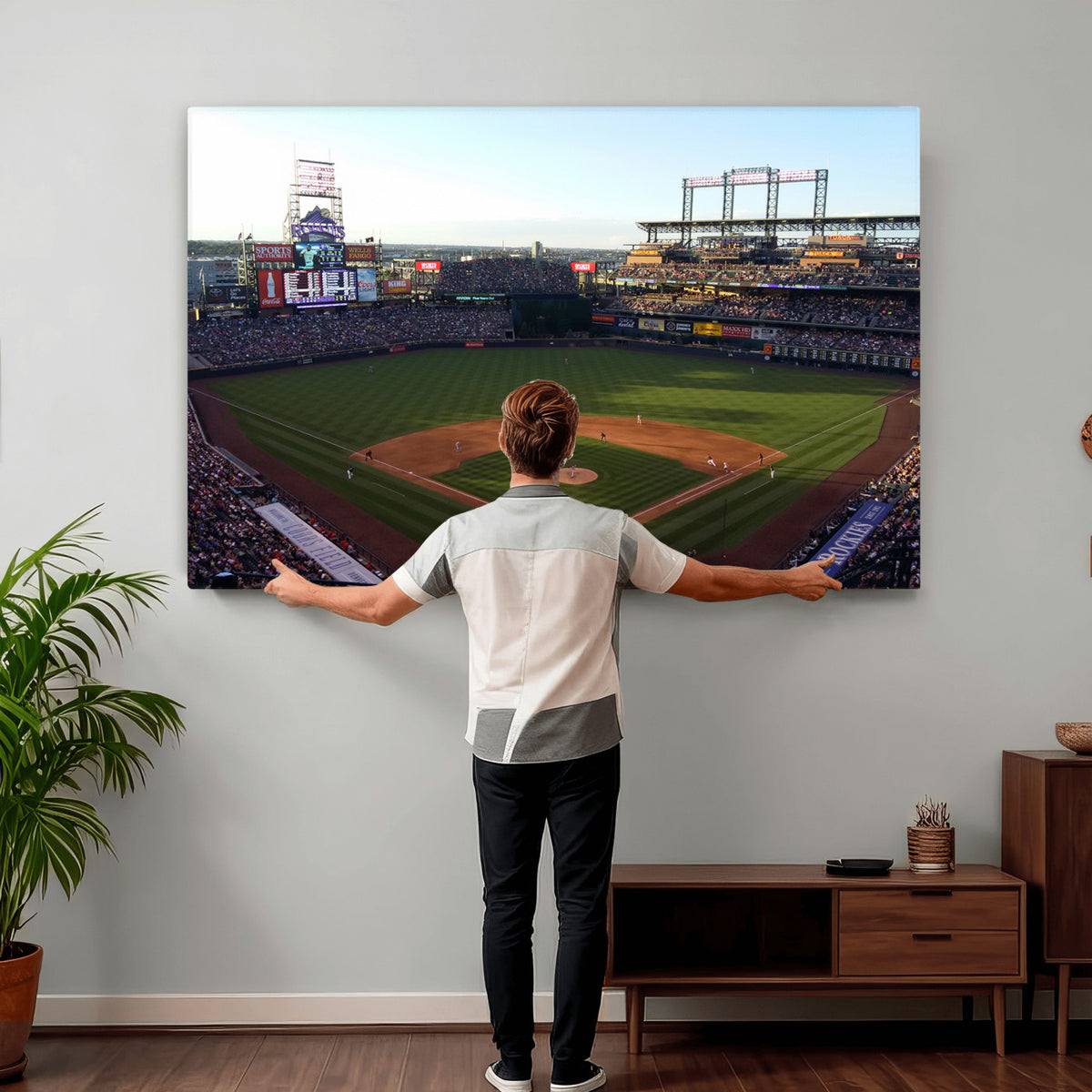 21638-MGV-CV-36X24 - Colorado Rockies Coors Field Wall Art Canvas Print, MLB Baseball Stadium