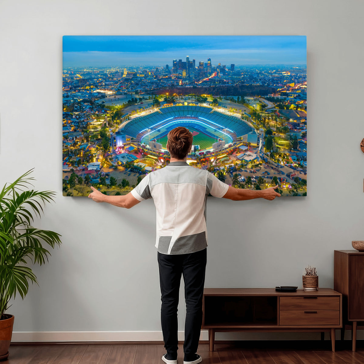 78144-MGV-CV-36X24 - Los Angeles Dodgers Wall Art Canvas, Dodger Stadium Wall Art