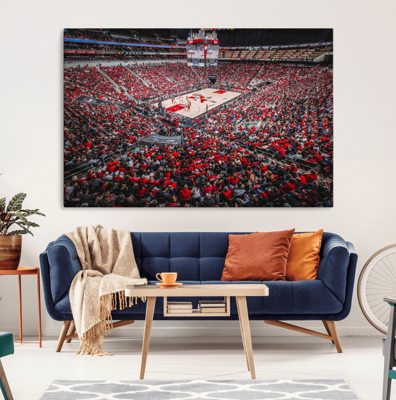 MGV-CV-36X24 - Louisville Cardinals Basketball Print Canvas - Louisville KFC Yum Center Arena Wall Art Canvas Print