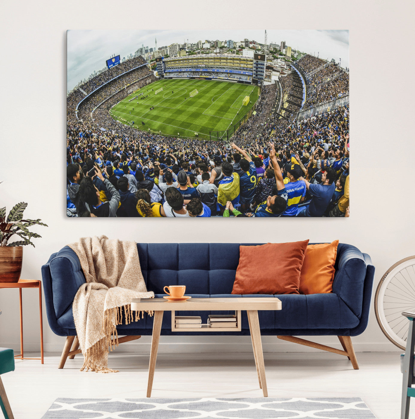 63839-MGV-CV-36X24-Boca Juniors Soccer Team Print Wall Art - Buenos Aires Bombonera Stadium Canvas Print