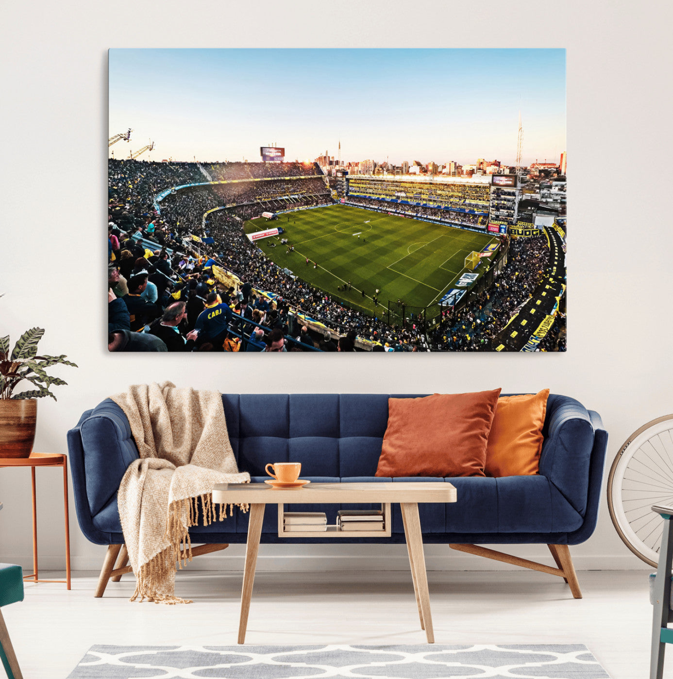 50105-MGV-CV-36X24-Boca Juniors Soccer Team Print - Buenos Aires Bombonera Stadium Wall Art Canvas Print