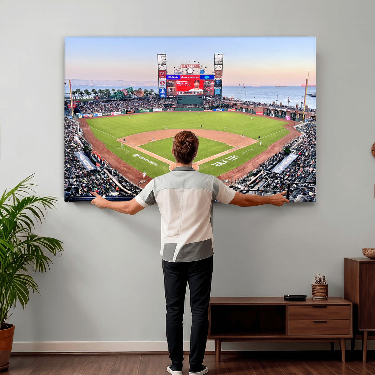 16055-MGV-CV-36X24 - San Francisco Giants Baseball Team Print, Oracle Park