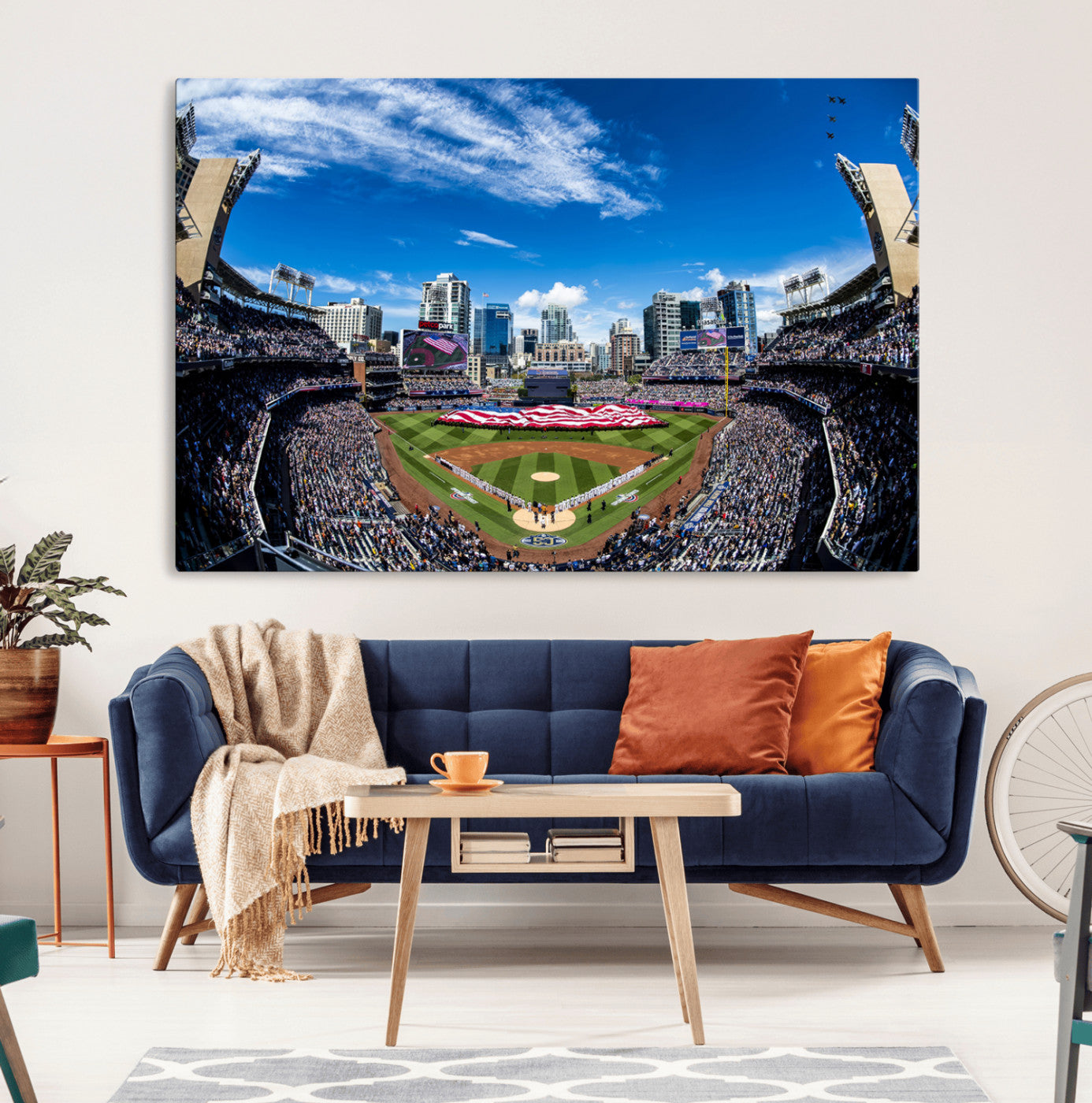 52297-MGV-CV-36X24-San Diego Padres Baseball Team Print - Petco Park Stadium Wall Art Canvas Print