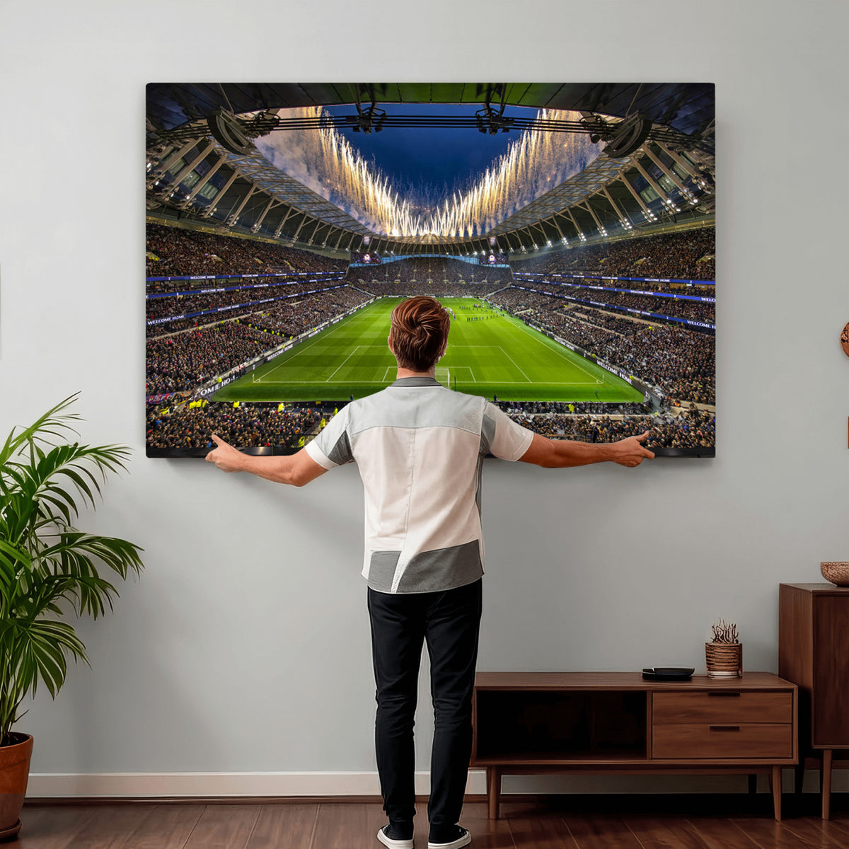 40157-MGV-CV-36X24 - Tottenham Hotspur Football Team Print, London Tottenham Hotspur Stadium Wall Art