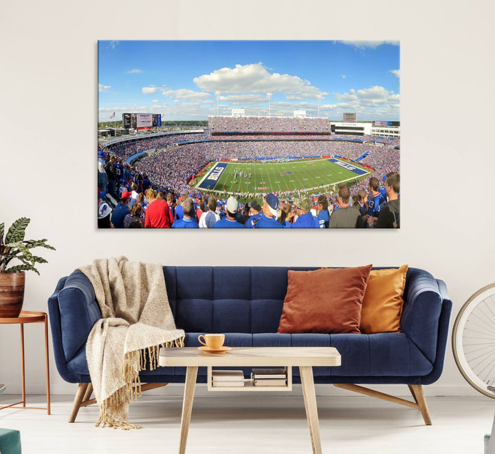 The cozy Buffalo Highmark Stadium Wall Art charms the view.