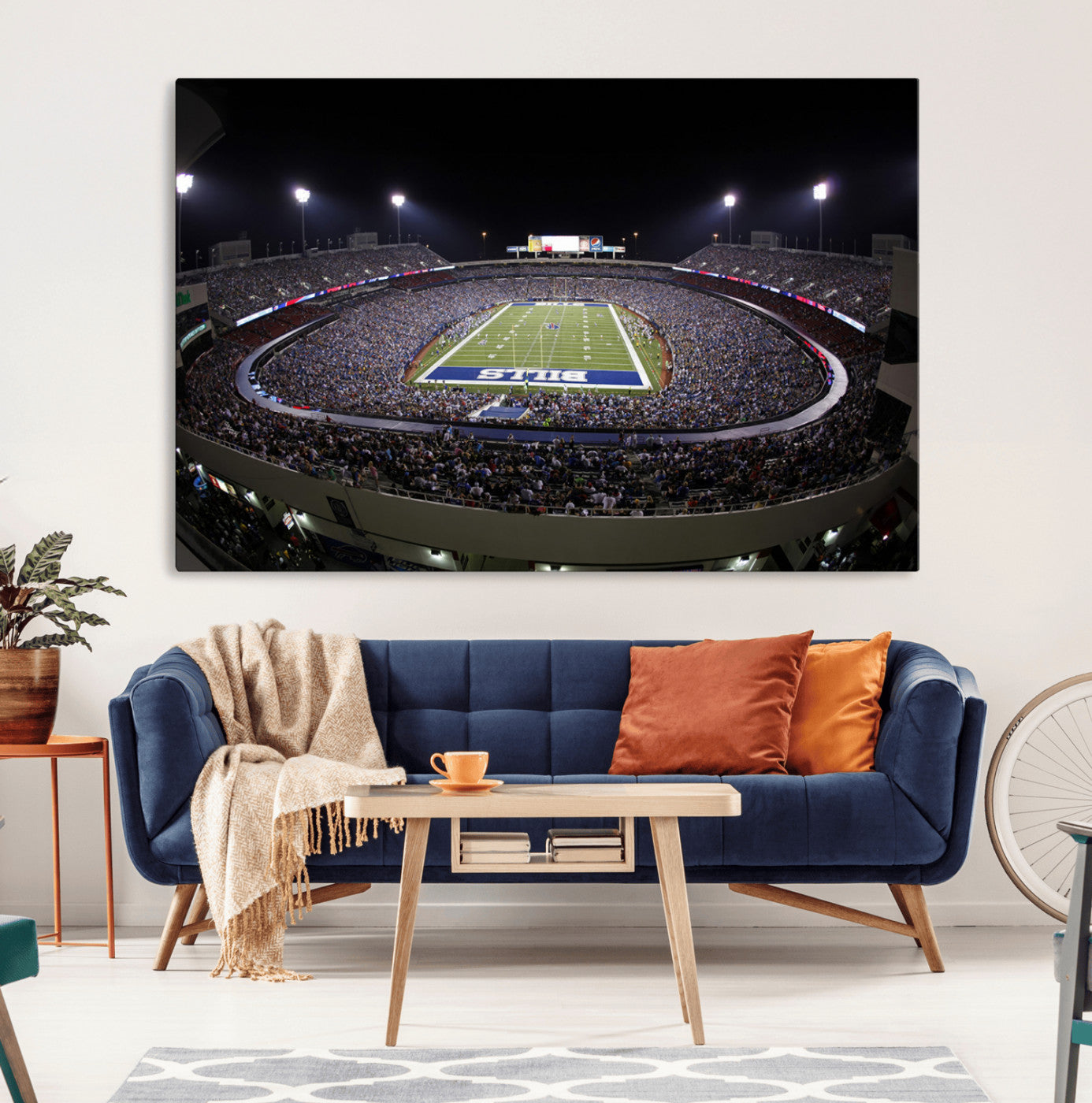 MGV-CV-36X24 - Buffalo Bills NFL Football Team Print - Buffalo Highmark Stadium Wall Art Canvas Print