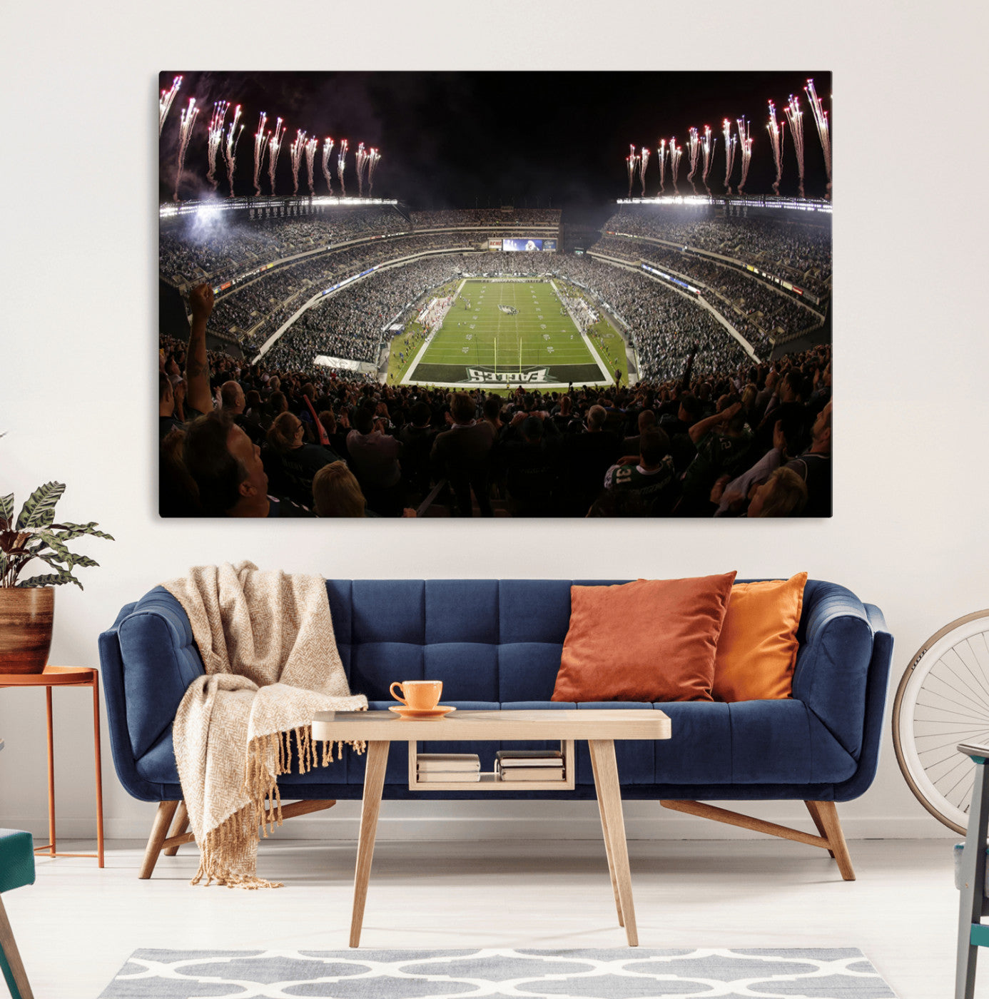 MGV-CV-36X24 - Eagles Field Stadium Wall Art - Philadelphia Eagles Football Team Print - Philadelphia Lincoln