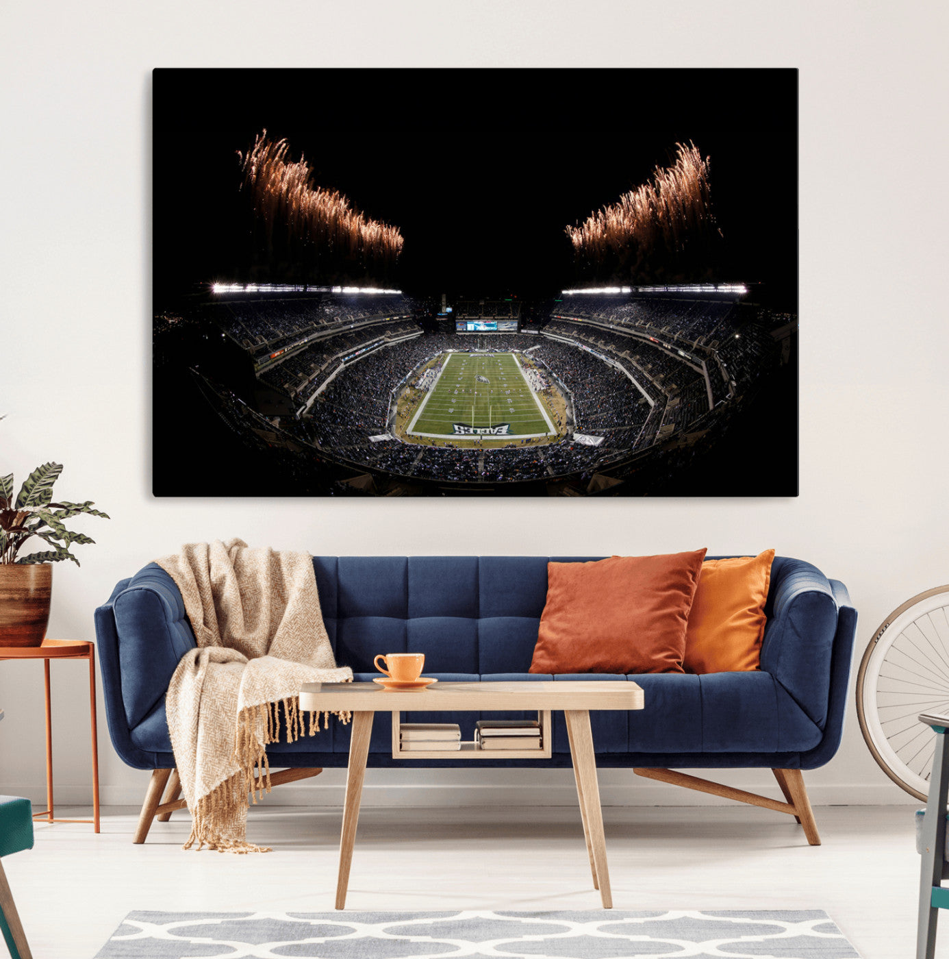 MGV-CV-36X24 - Eagles Field Stadium Wall Art | Philadelphia Eagles Football Team Print - Philadelphia Lincoln