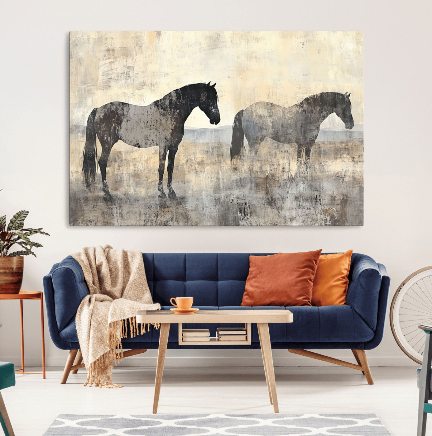 MGV-CV-36X24 - Vintage Horses Wall Art Canvas Print