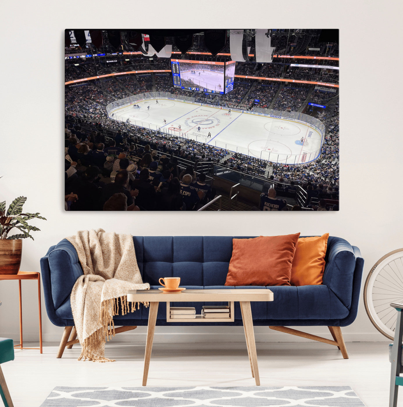 51641-MGV-CV-36X24-Amalie Arena Florida Wall Art Canvas Print - NHL Hockey Stadium Print