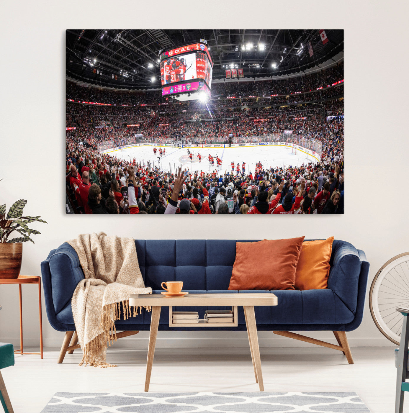 15750-MGV-CV-36X24-Amerant Bank Arena Wall Art Canvas Print - Basketball Arena Stadium Print