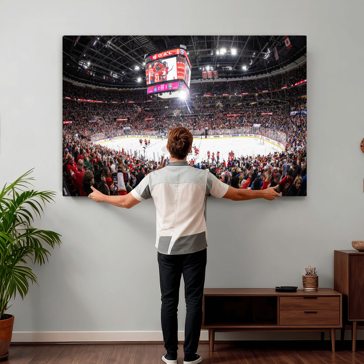 15750-MGV-CV-36X24 - Amerant Bank Arena Wall Art Canvas Print, Hockey Arena