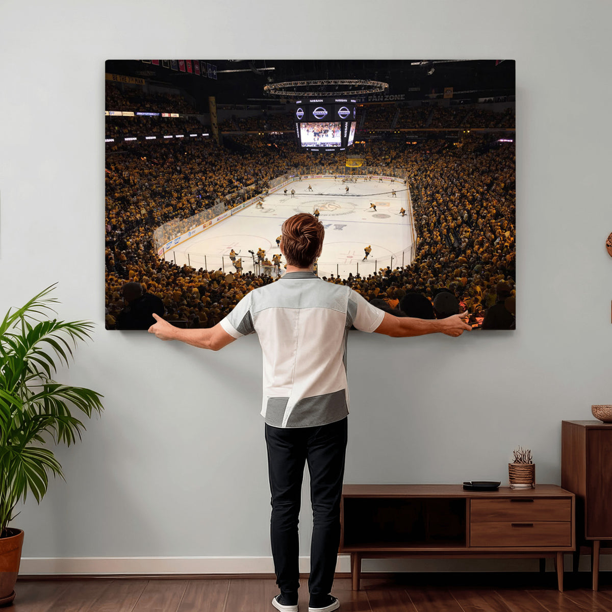 99407-MGV-CV-36X24 - Bridgestone Arena - Nashville Predators Hockey Team Print - Nashville Wall Art Canvas Print
