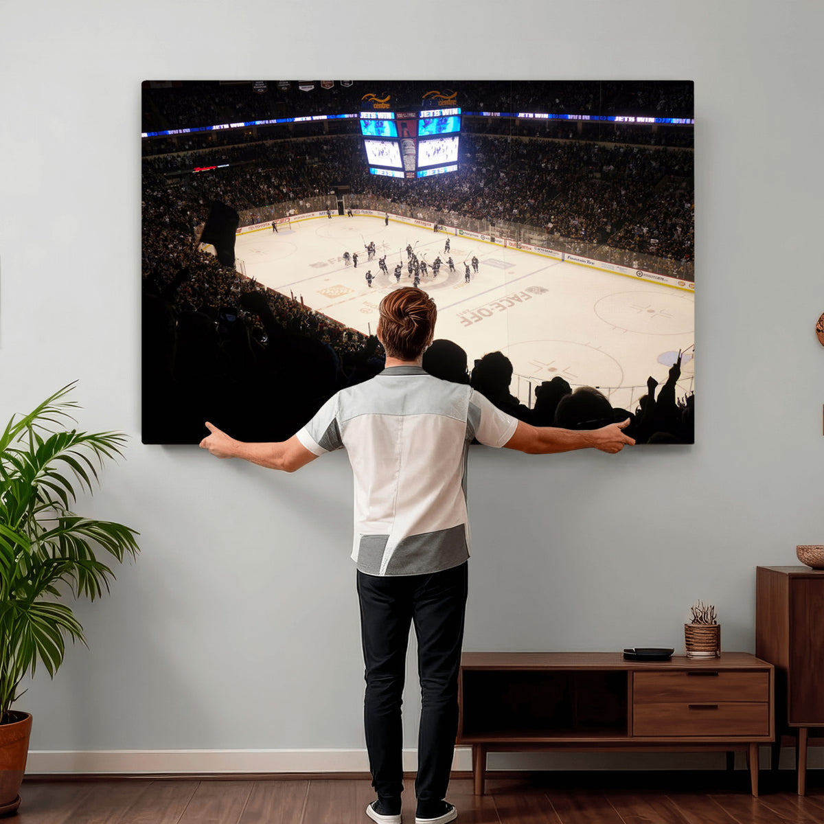 22497-MGV-CV-36X24 - Canada Life Centre Wall Art | Winnipeg Jets Hockey Team Print Canvas | Ready to Hang | Winnipeg Wall