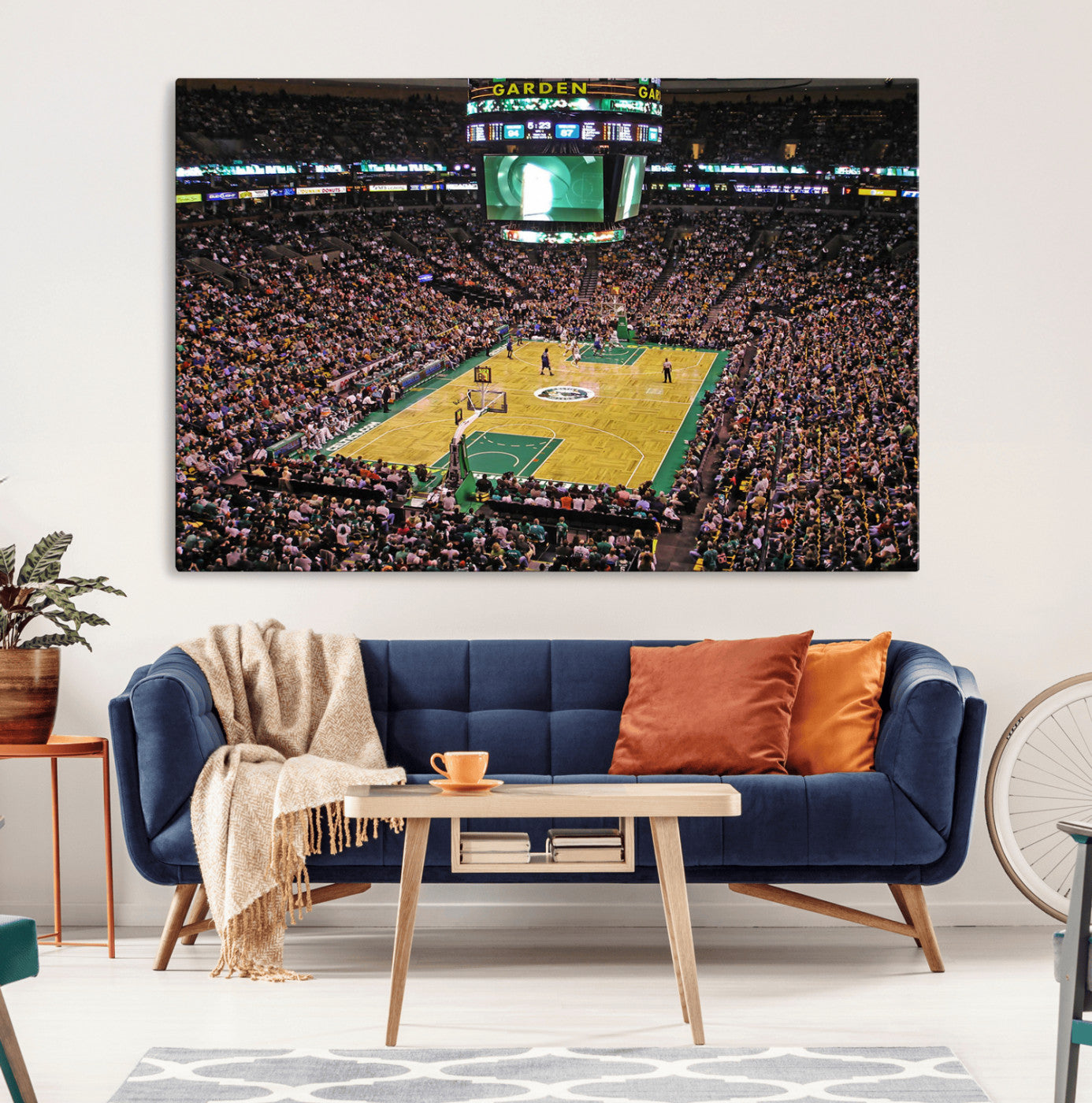 19201-MGV-CV-36X24-Celtics Game Versus The Timberwolves | Baseball Stadium Wall Art | Canvas Print | Ready to Hang