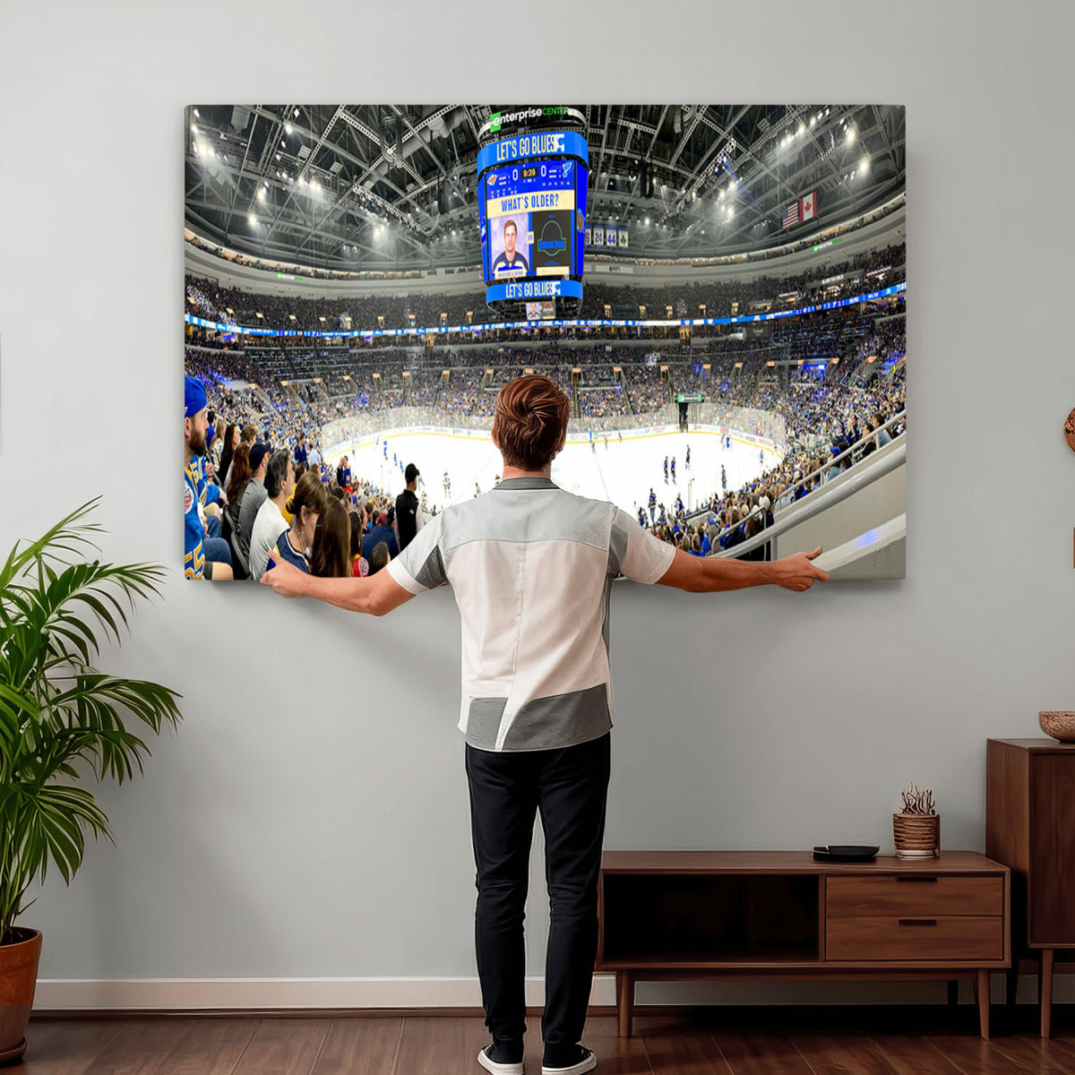 55708-MGV-CV-36X24 - Enterprise Center, Missouri St. Louis Blues Ice Hockey