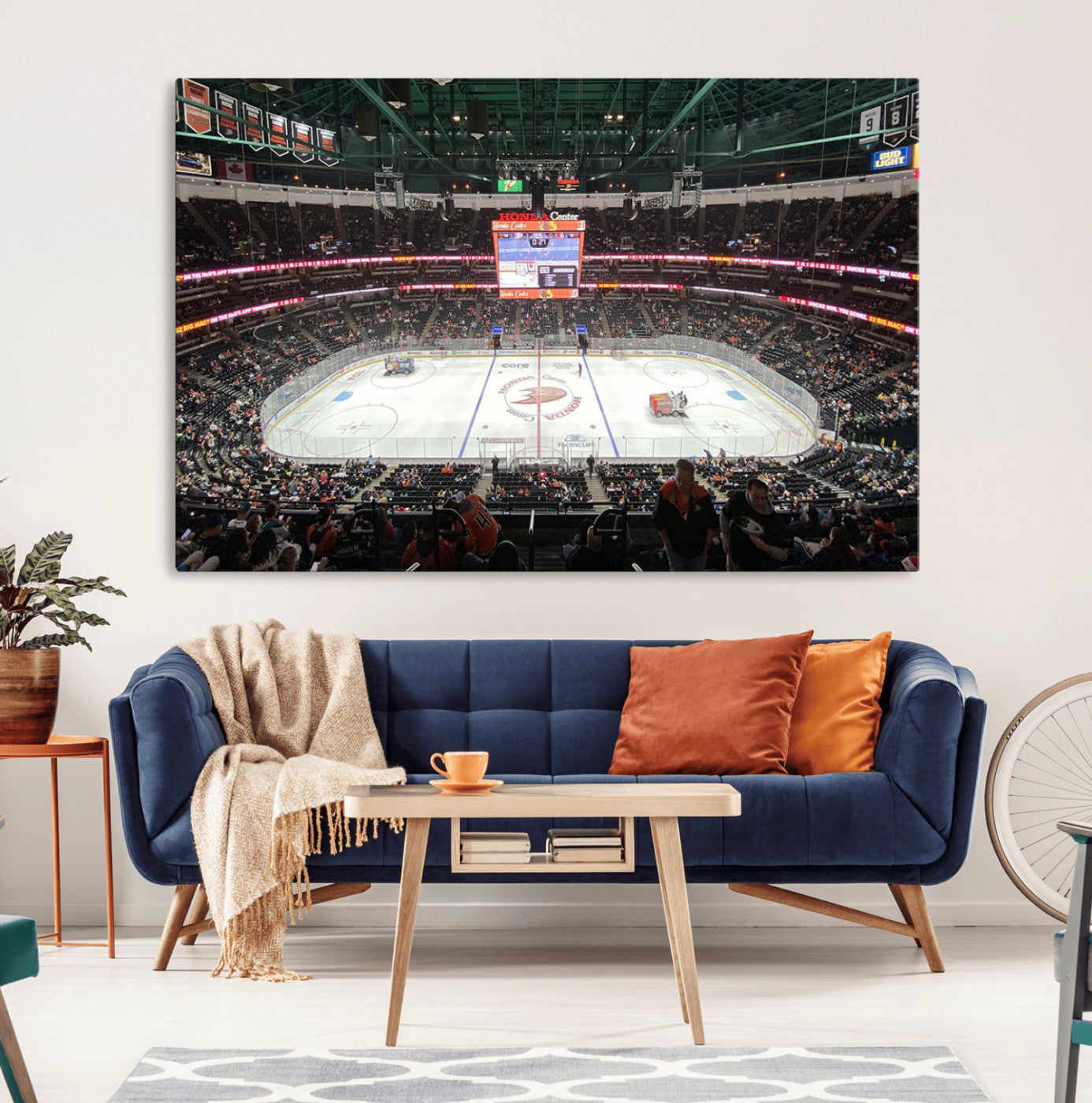 67106-MGV-CV-36X24-Honda Center California Anaheim Ducks Ice Hockey Stadium Canvas Print Wall Art