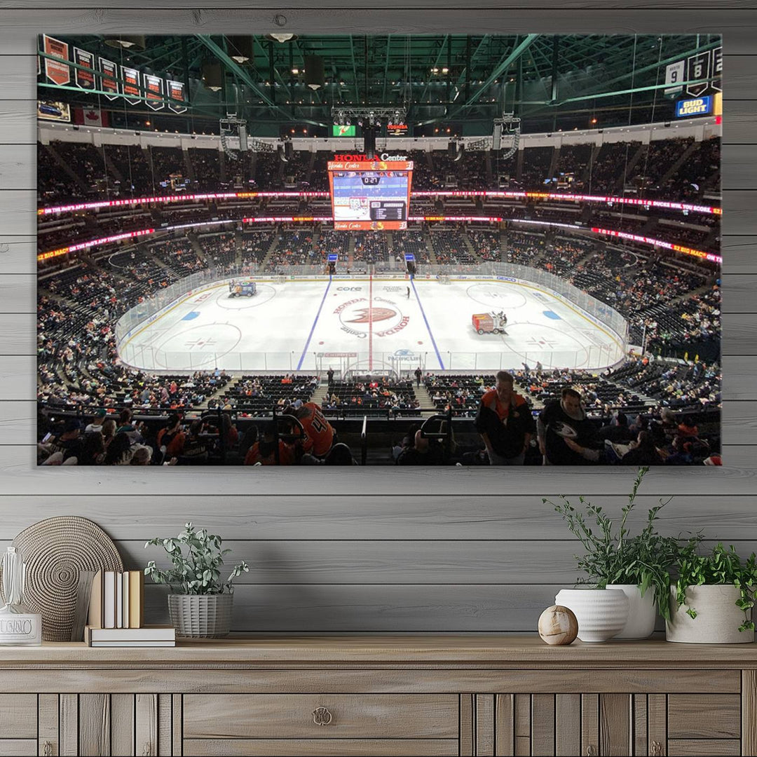 Honda Center California Anaheim Ducks Ice Hockey Stadium Wall Art Canvas Print