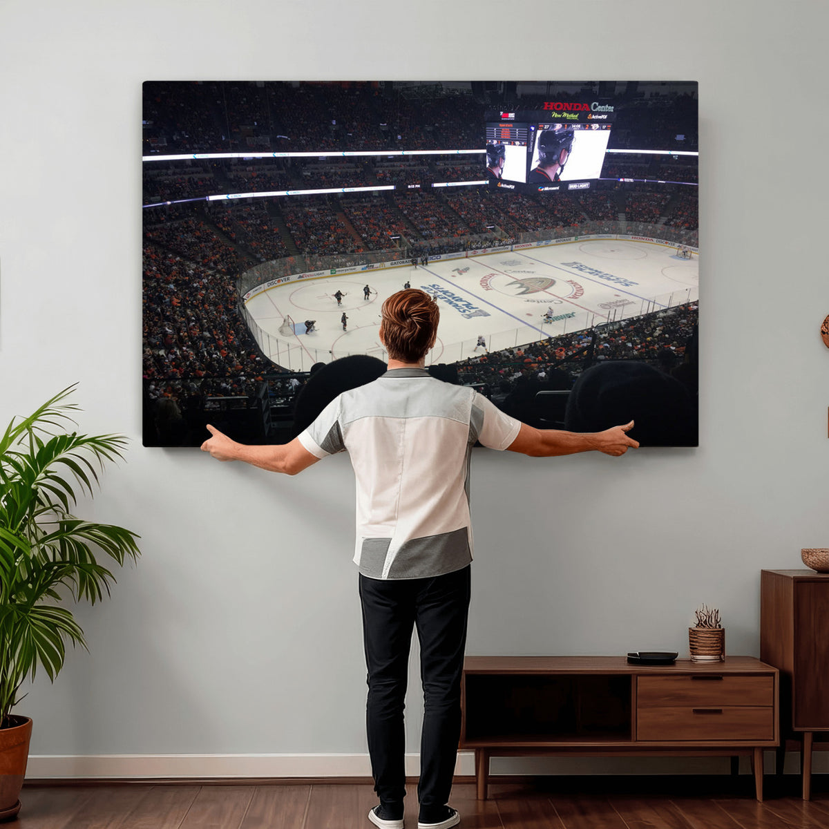 24634-MGV-CV-36X24 - Honda Center California Anaheim Ducks Hockey Stadium Wall Art