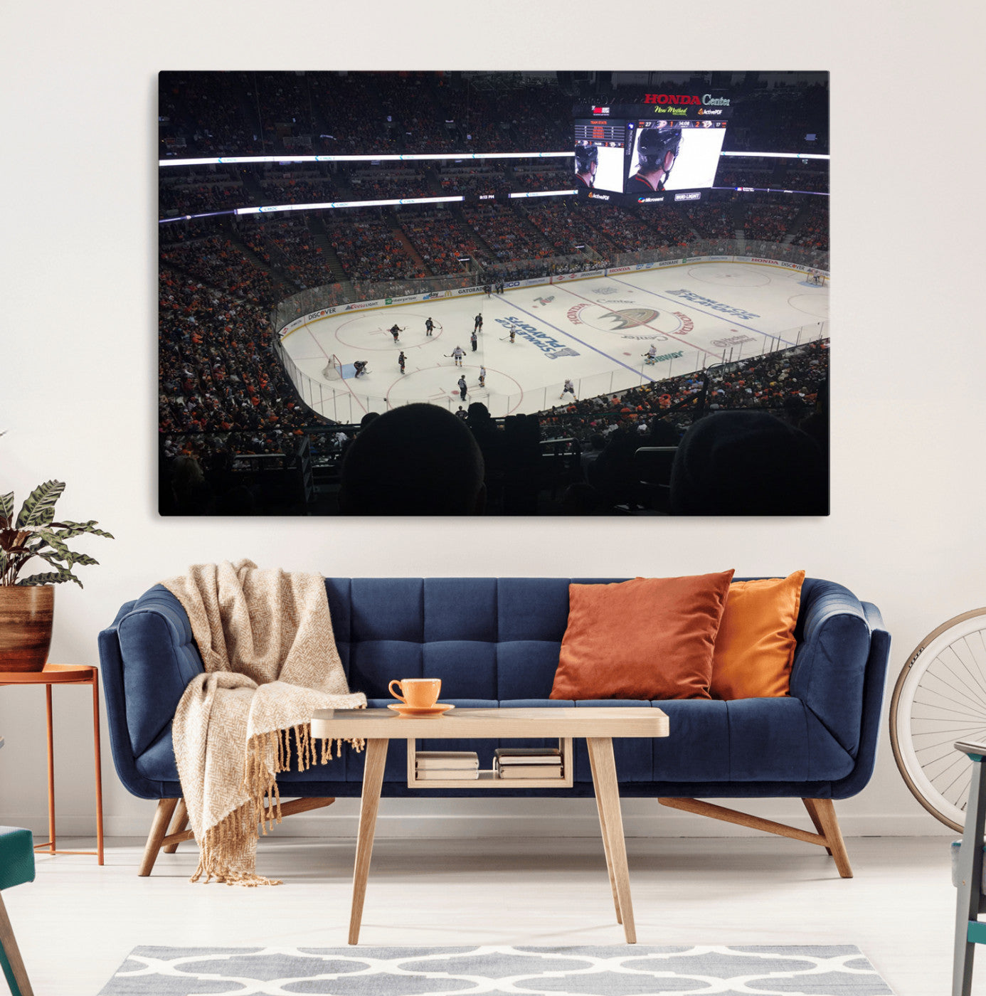 24634-MGV-CV-36X24-Honda Center California Anaheim Ducks Hockey Stadium Wall Art, Honda Center California Stadium Wall