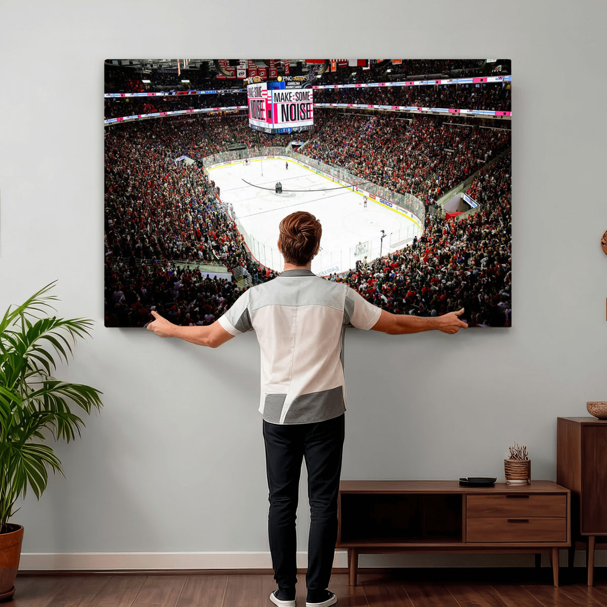 73950-MGV-CV-36X24 - PNC Arena Raleigh North Carolina Hurricanes Hockey Stadium