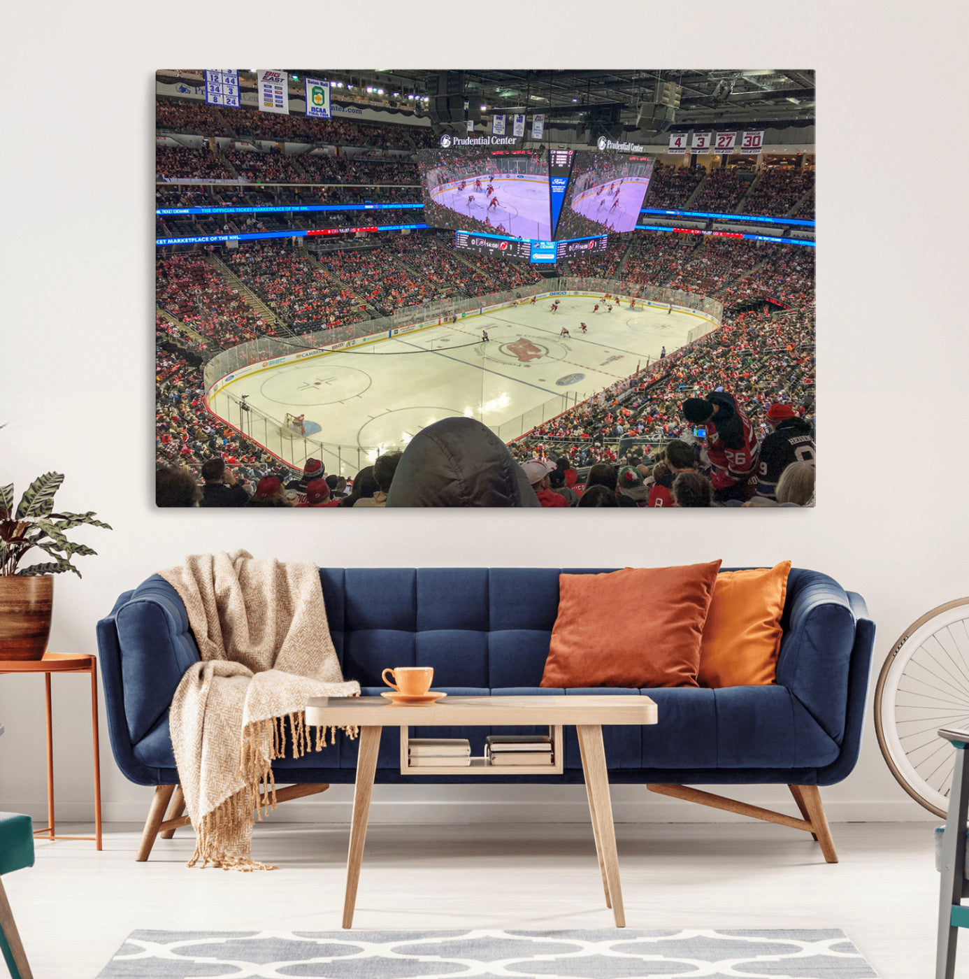 MGV-CV-36X24 - Prudential Center Newark New Jersey Devils Hockey Stadium, New Jersey Devils Hockey Stadium Canvas
