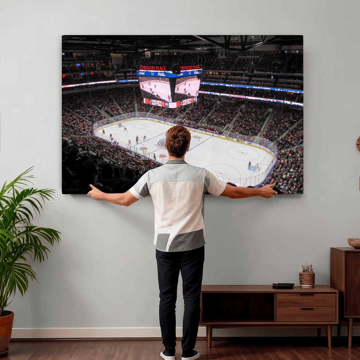 71180-MGV-CV-36X24 - Rogers Place Edmonton Oilers Ice Hockey Stadium Wall Art