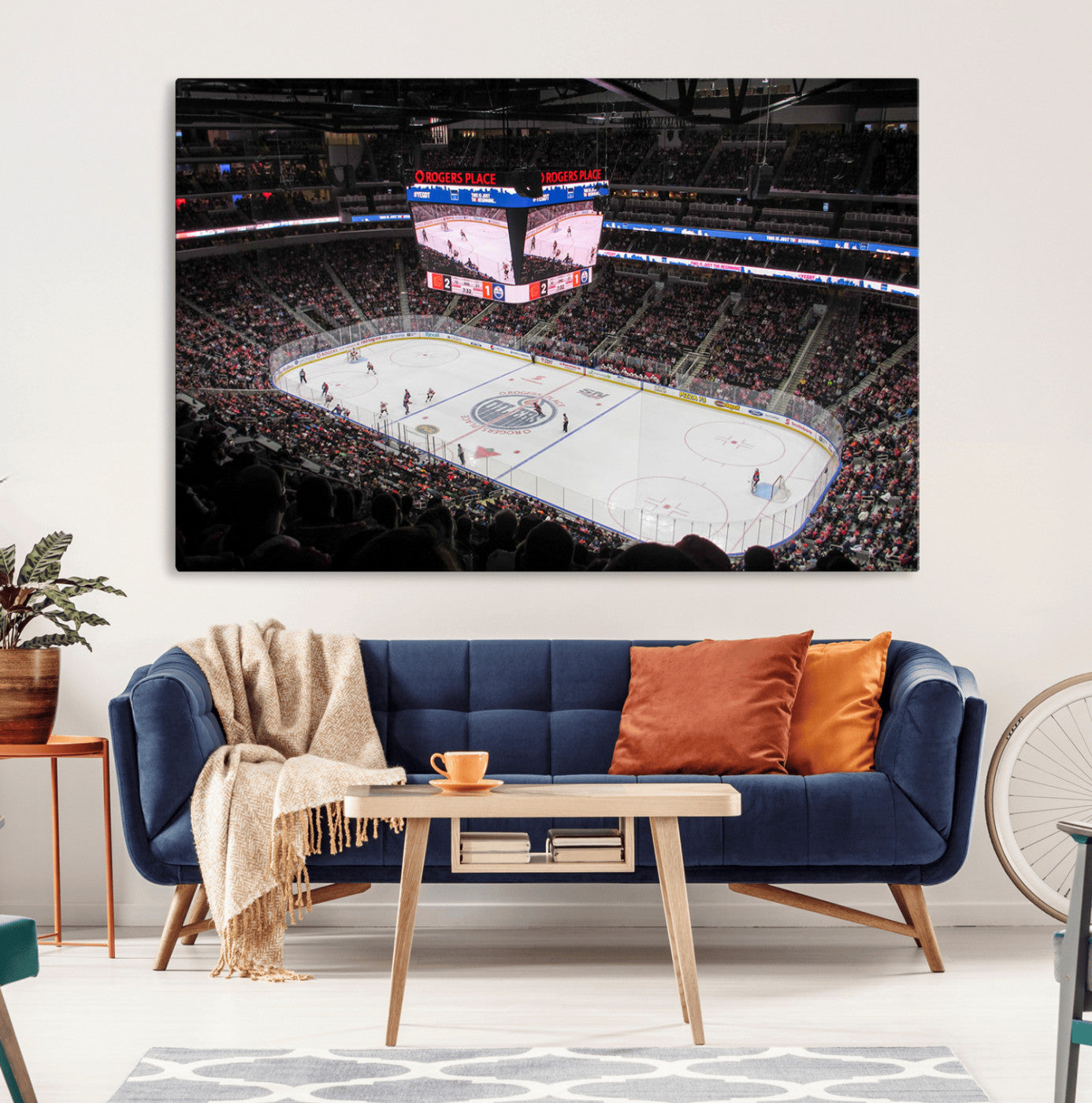 MGV-CV-36X24 - Rogers Place Edmonton Oilers Ice Hockey Stadium Wall Art, Rogers Place Edmonton Oilers Wall Art