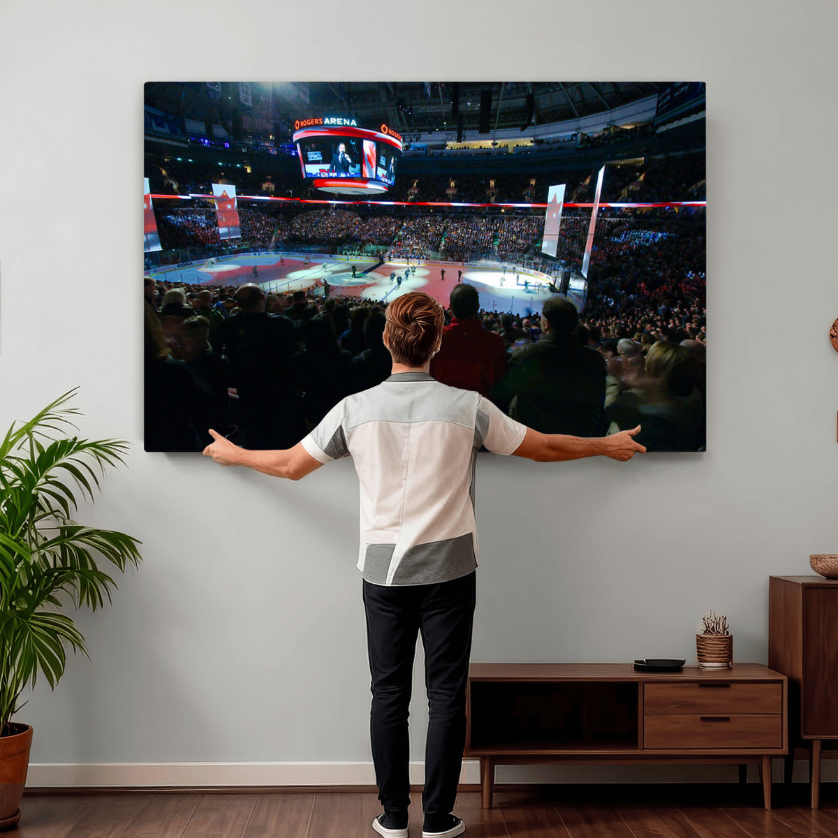 84945-MGV-CV-36X24 - Rogers Arena Vancouver Canucks Ice Hockey Stadium Wall Art