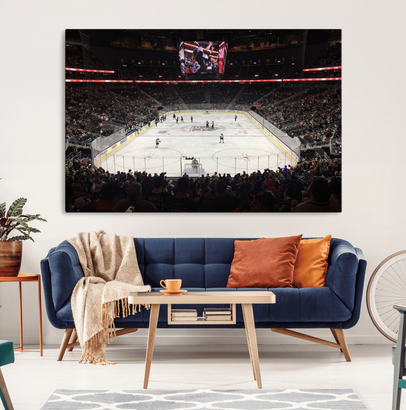 14802-MGV-CV-36X24-T Mobile Arena Paradise Nevada Vegas Golden Knights Ice Hockey Stadium Canvas Print Wall Art