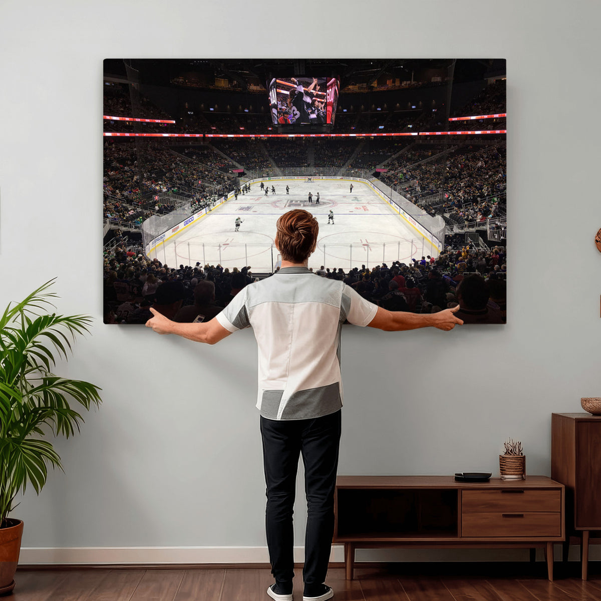 14802-MGV-CV-36X24 - T Mobile Arena Paradise Nevada Vegas Golden Knights Ice Hockey Stadium