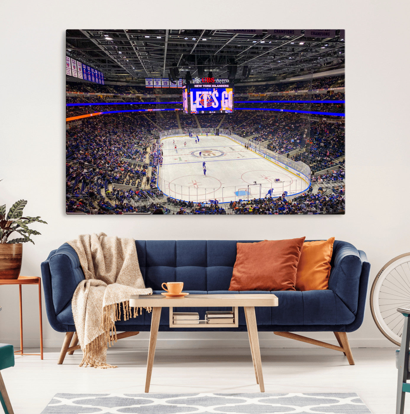 78692-MGV-CV-36X24-UBS Arena Elmont New York Islanders Ice Hockey Wall Art, UBS Arena Elmont Wall Art Canvas Print