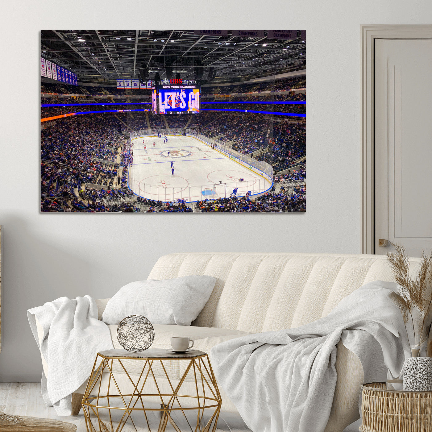 78692-MGV-CV-36X24-UBS Arena Elmont New York Islanders Ice Hockey Wall Art, UBS Arena Elmont Wall Art Canvas Print