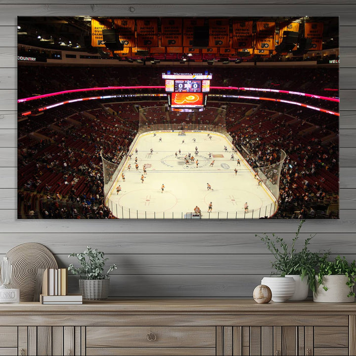 Wachovia Center Priort of Lyers Game Ice Hockey Stadium Wall Art Canvas Print