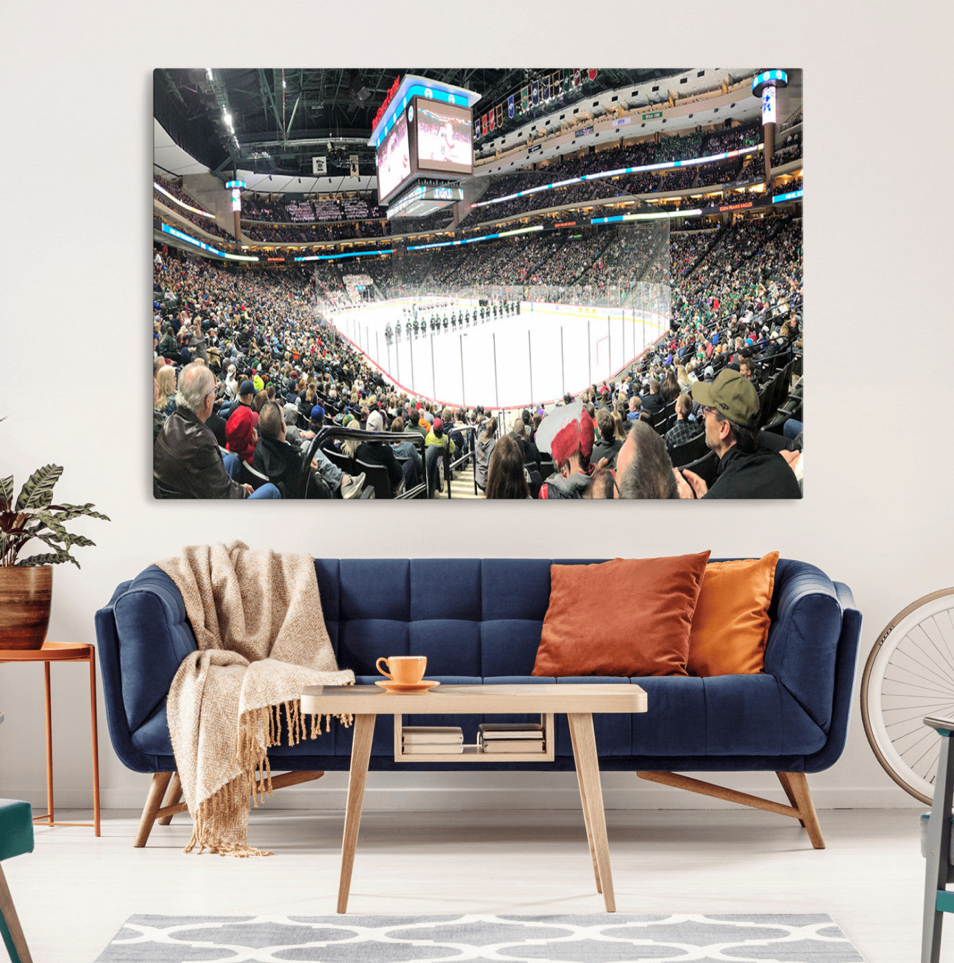 44414-MGV-CV-36X24-Xcel Energy Center St Paul Minnesota Wild Ice Hockey Stadium Canvas, Minnesota Wild Ice Hockey