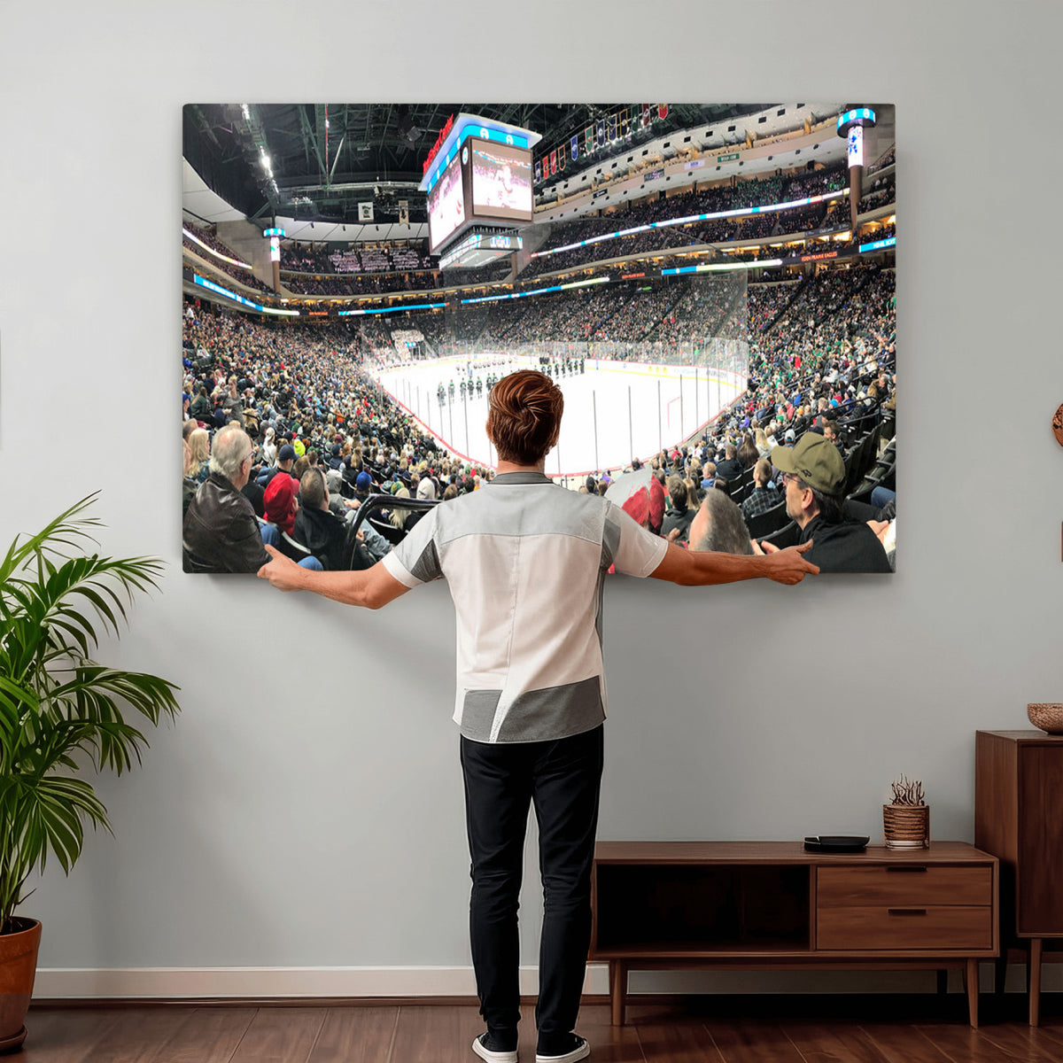 44414-MGV-CV-36X24 - Xcel Energy Center St Paul Minnesota Wild Ice Hockey Stadium