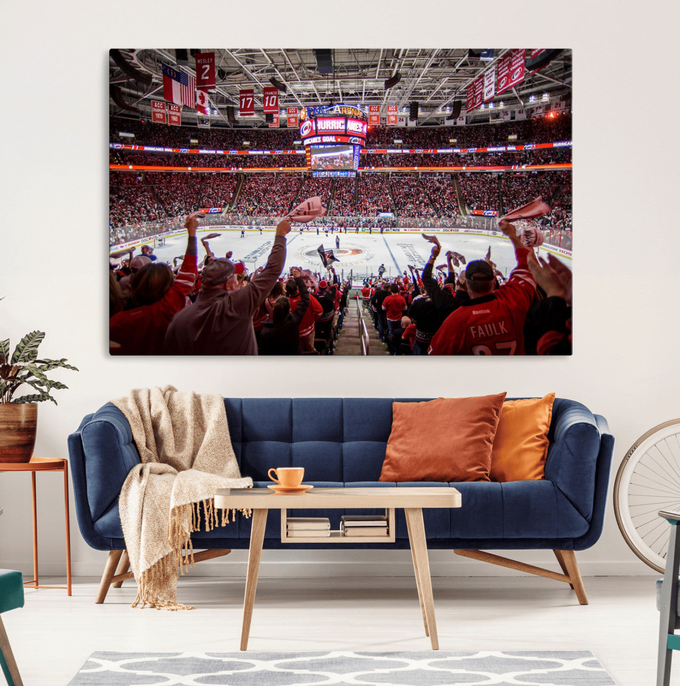 MGV-CV-36X24 - Carolina Hurricanes Ice Hockey Stadium Wall Art, Carolina Hurricanes Canvas Print