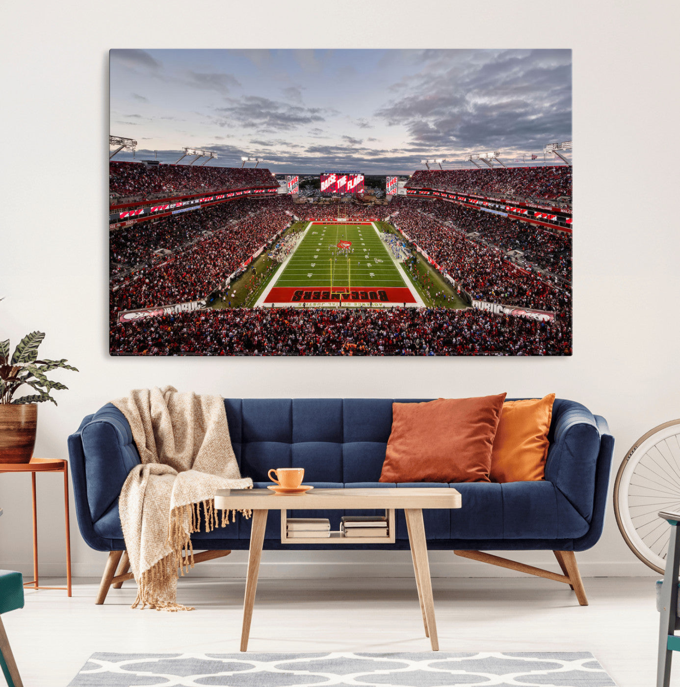 MGV-CV-36X24 - Florida Tampa Raymond James Stadium Wall Art Canvas Print - NFL Football Stadium Print Canvas