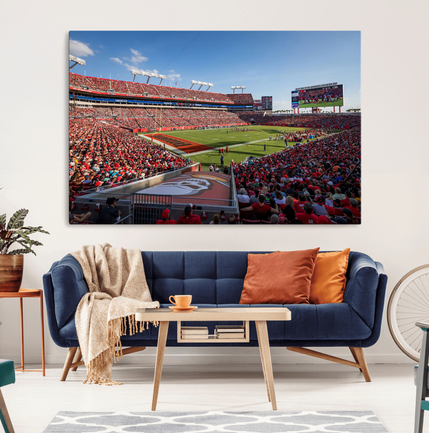 65229-MGV-CV-36X24-Florida Tampa Raymond James Stadium Wall Art Canvas Print - NFL Football Stadium Print