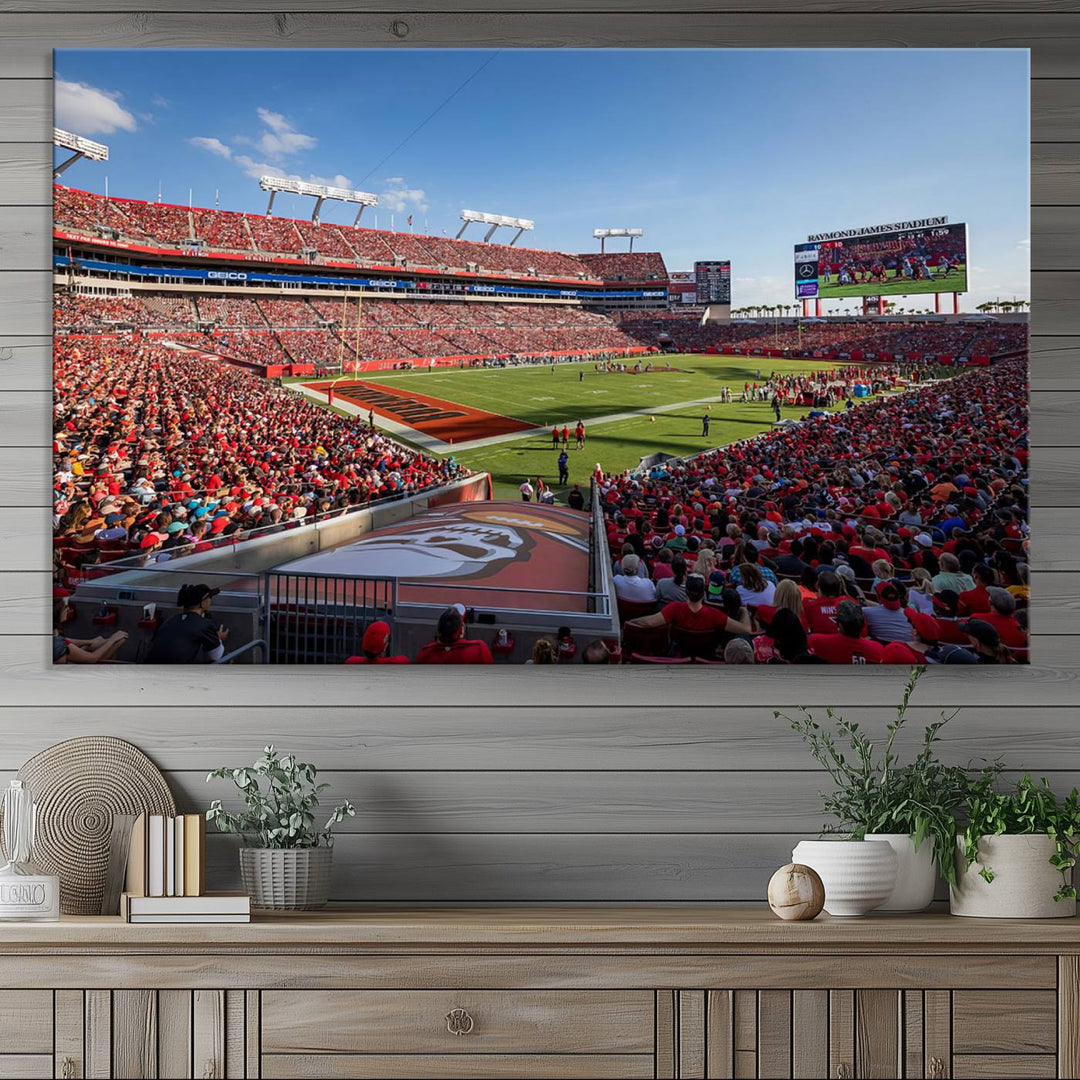 Tampa Stadium Wall Art Canvas Print.