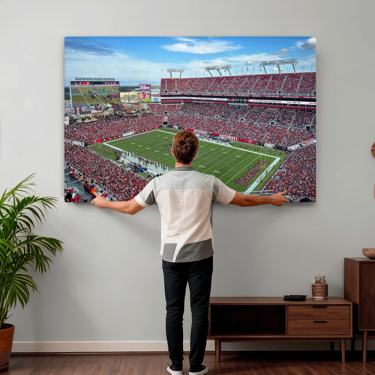 52828-MGV-CV-36X24 - Florida Tampa Raymond James Stadium Wall Art Canvas Print - NFL Football Stadium Print Canvas