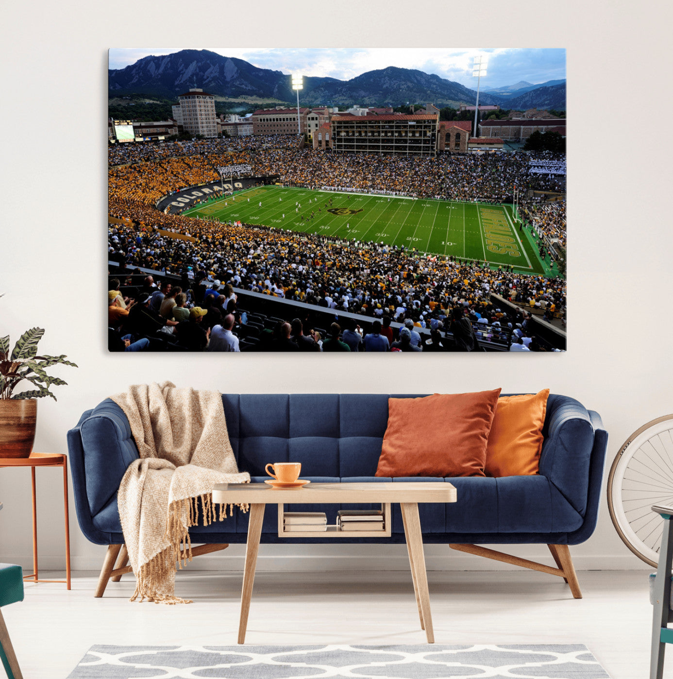 69409-MGV-CV-36X24-Colorado Buffaloes Canvas Print - Boulder Folsom Field Stadium Wall Art Canvas Print, Football Print